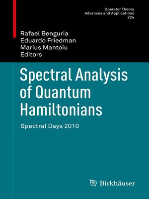 cover image of Spectral Analysis of Quantum Hamiltonians